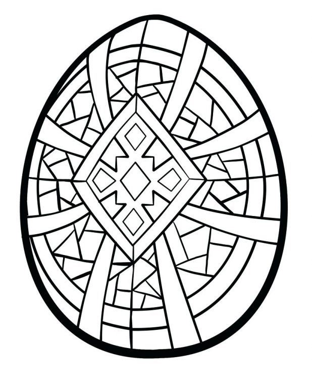 Easter egg colouring pages part 7